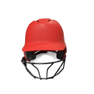 Used Evoshield RED HELMET WITH MASK Batting Helmet w/Mask Red SM 11834-S000044314