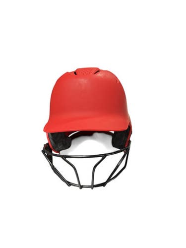 Used Evoshield RED HELMET WITH MASK Batting Helmet w/Mask Red SM 11834-S000044314