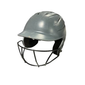Used BoomBah GREY HELMET W/MASK 6 1/4-7 Batting Helmet w/Mask Grey Fits all 11834-S000044315