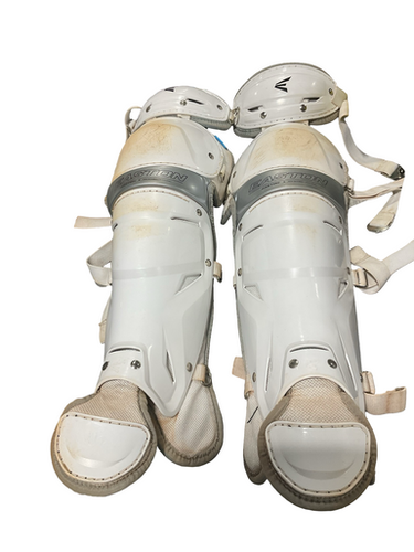 Used Easton JEN SCHRO SHIN GUARDS Catchers Leg Guards White Adult 11834-S000044007
