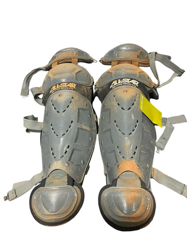 Used All Star ALLSTAR SHINGUARDS Catchers Leg Guards Grey Junior 11834-S000044018
