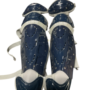 Used All Star HEIRESS SHIN GAURDS Catchers Leg Guards Navy Blue Adult 11834-S000044059