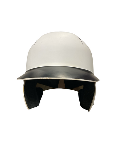 Used BoomBah WHT/BLK BB HELMET Batting Helmet No Mask White One Size 11834-S000043936