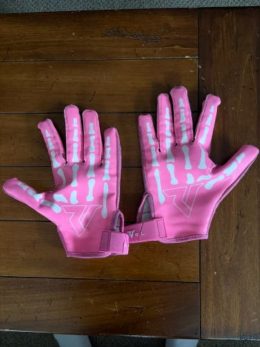 Large Pink Rivel Football Gloves(Used).