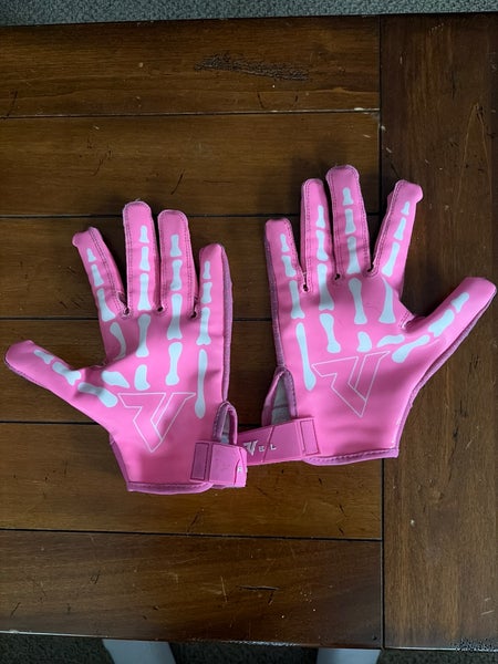 Large Pink Rivel Football Gloves(Used).
