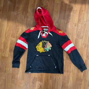 CHICAGO BLACKHAWKS VINTAGE LOGO JERSEY HOODIE