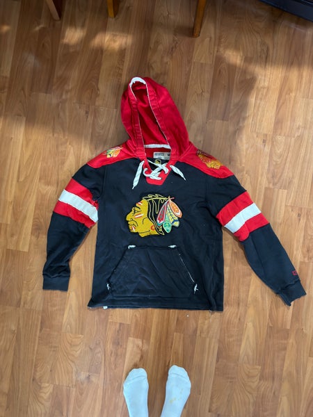 CHICAGO BLACKHAWKS VINTAGE LOGO JERSEY HOODIE