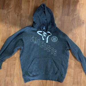 Spitting Chiclets grey pullover hoodie