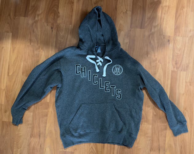 Spitting Chiclets grey pullover hoodie