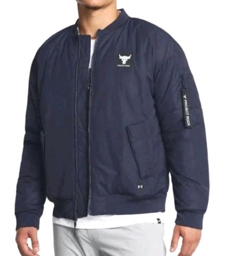 Under Armour Storm Project Rock Bomber 1387085-410 Jacket Navy Blue Men’s Large

New With Tags-$200