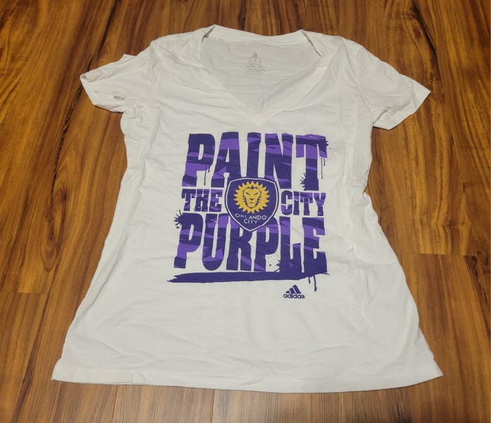 Adidas Orlando City FC MLS Soccer Short Sleeve Shirt, Tag Size Ladies XL