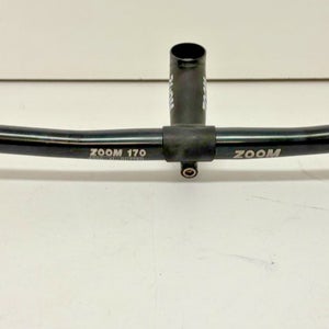 Vintage ZOOM 170 510mm Black Aluminum Flat Handlebar 110 Quill Steam +Onza Ends
