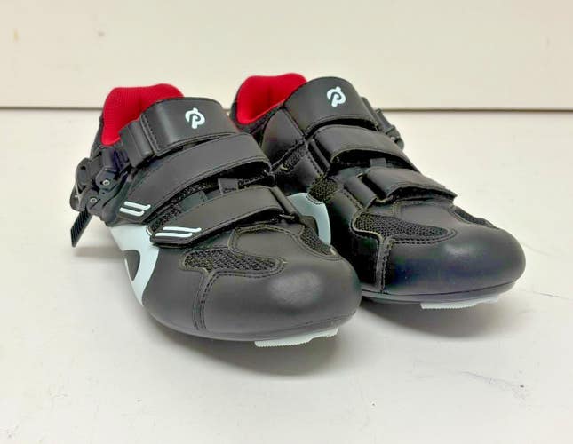 Peloton Black 3-Strap Road-Style Unisex Indoor Cycling Shoes EU 39 US 6/8 NEW