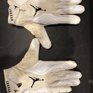 White Jordan Fly Lock 2.0 Football Gloves