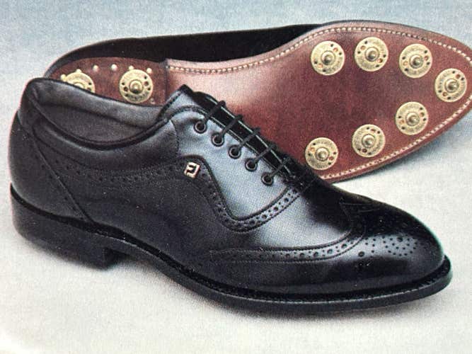 Footjoy Classics Golf Shoes (Black, 10.5C) Vintage NEW