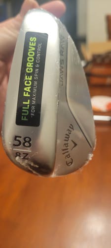 Brand New Callaway Jaws Raw Full Toe Chrome 58 Degree 8 Degree Bounce Z Grind