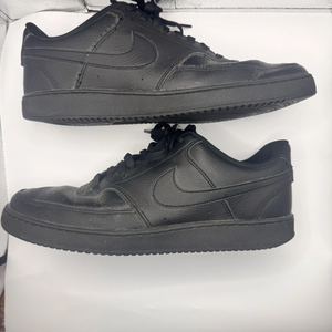 Nike Court Vision Low Triple Black Leather Shoes Men’s Size 11 Basketball Casual StreetWear