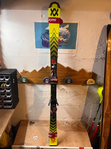 Skis Used 2022/23 Volkl Racing Racetiger SL Jr 150cm With Marker Race XComp 12 Bindings Max Din 12