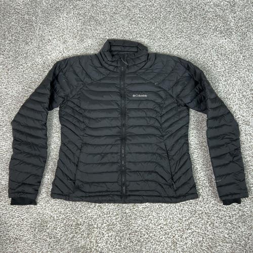 Columbia Jacket Womens Large Black Omni Heat Omni Shield Down Puffer Quilted