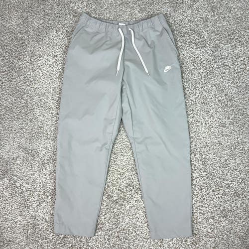 Nike Pants Mens XL Gray Woven Joggers Athletic Club Sportswear Logo Casual Sport