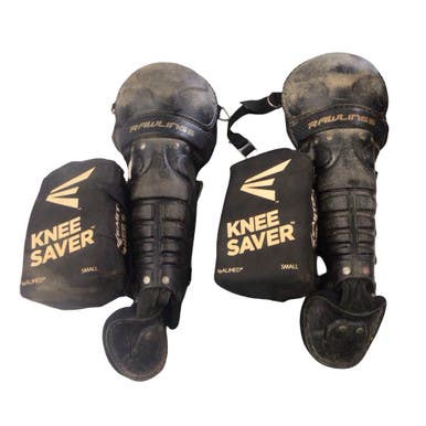 Used Rawlings SHIN GUARDS Catchers Leg Guards Black Youth 11760-S000085860