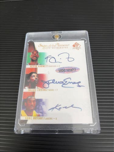 Lebron James, Michael Jordan, Magic Johnson Kevin Garnett, Julius Irving, Kobe Bryant autographed