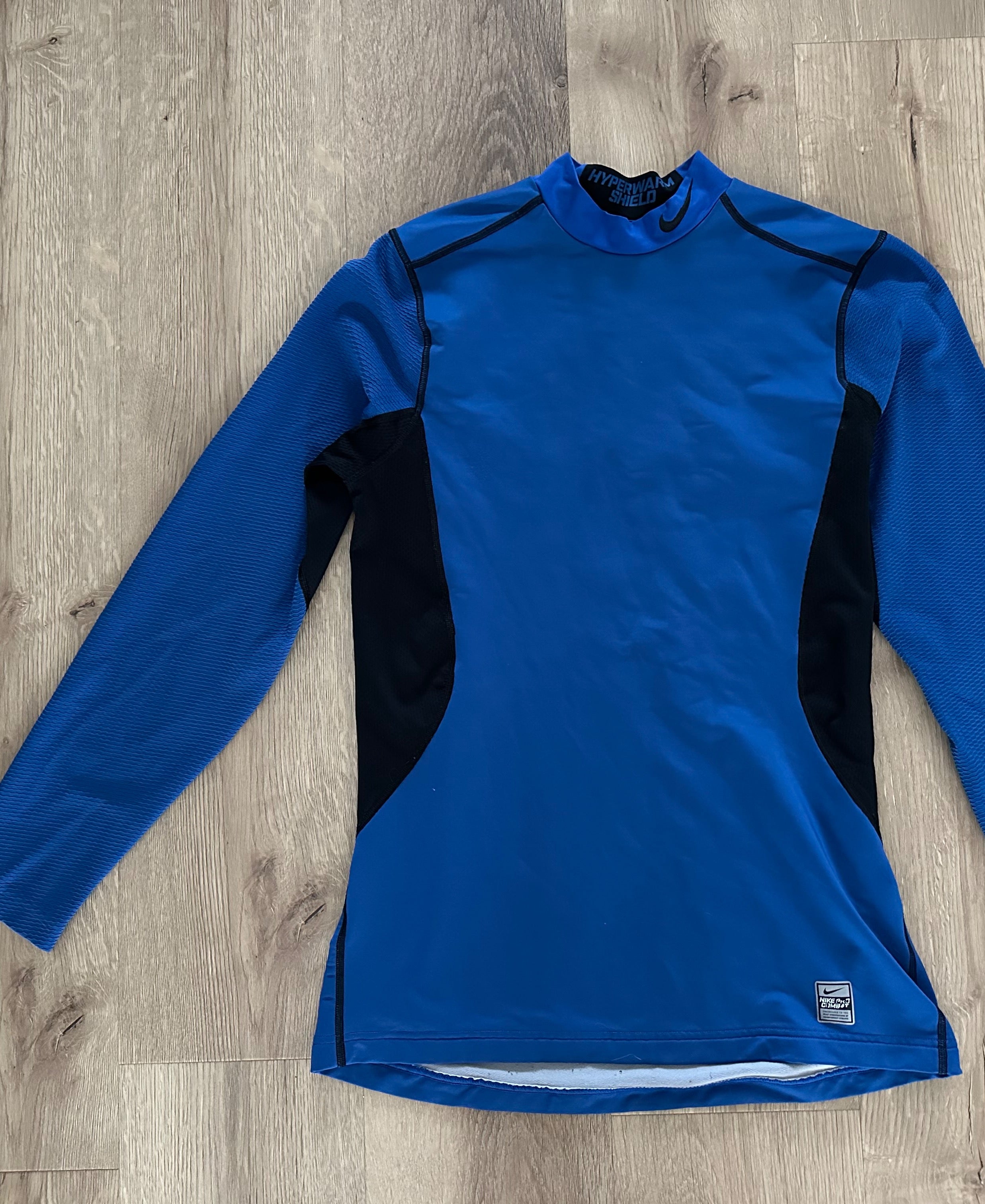 blue nike compression shirt