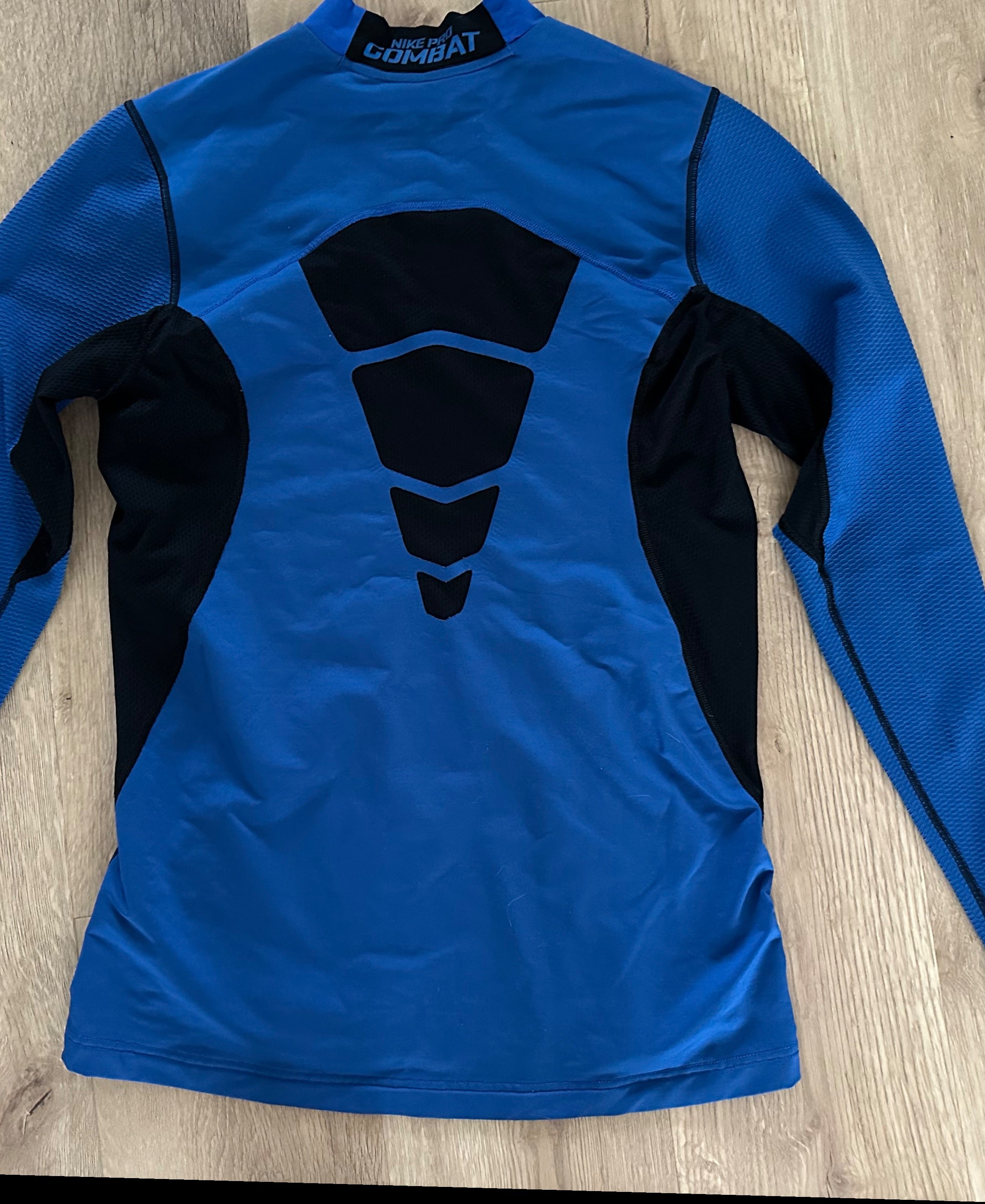 nike compression shirt blue