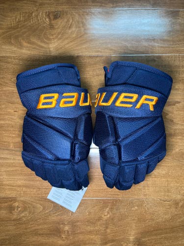 New NHL Pro Stock Bauer Vapor 2X Pro Hockey Gloves 14" - St Louis Blues
