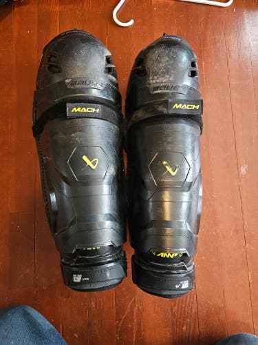 Senior Bauer Supreme Mach 16" Shin Pads (Used)