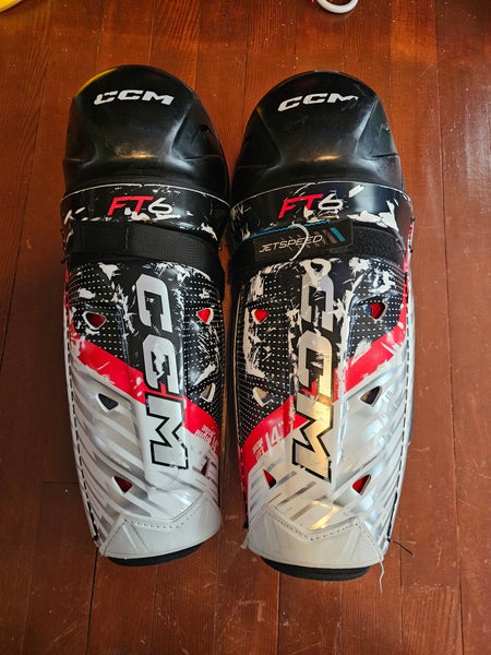 Senior CCM JetSpeed FT6 14" Shin Pads (Used)