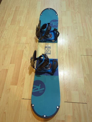 Rossignol Snowboard 130cm With Burton Bindings Size Small Fit 5-7.