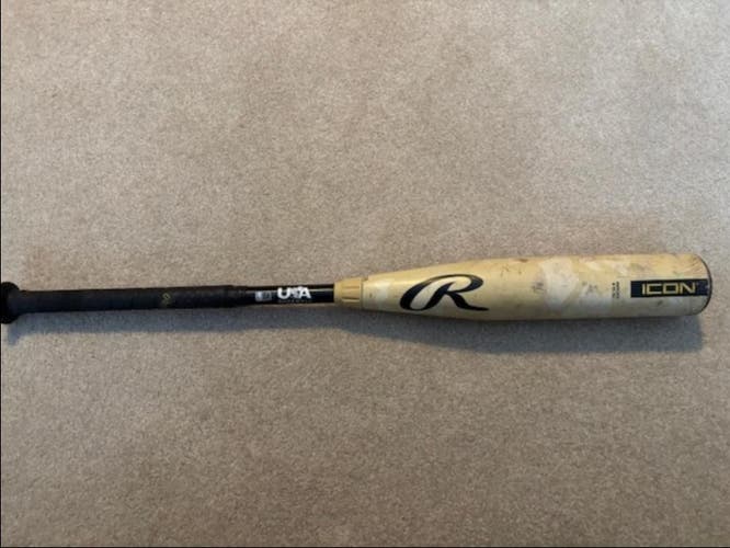 2025 Rawlings Icon Composite Bat USABat Certified (-10) Composite 19 oz 29" (Used)