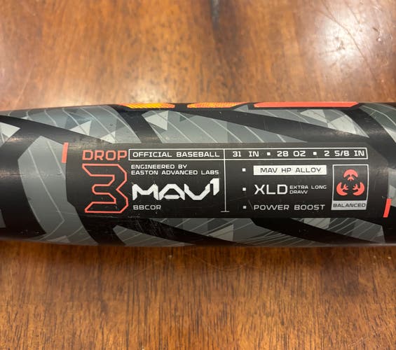 Easton MAV1 BBCOR Certified Bat (-3) 28 oz 31" (Used)