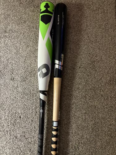 2017 DeMarini CF Zen 32 (-5)break in service is done and tucci maple 32 in bat combo