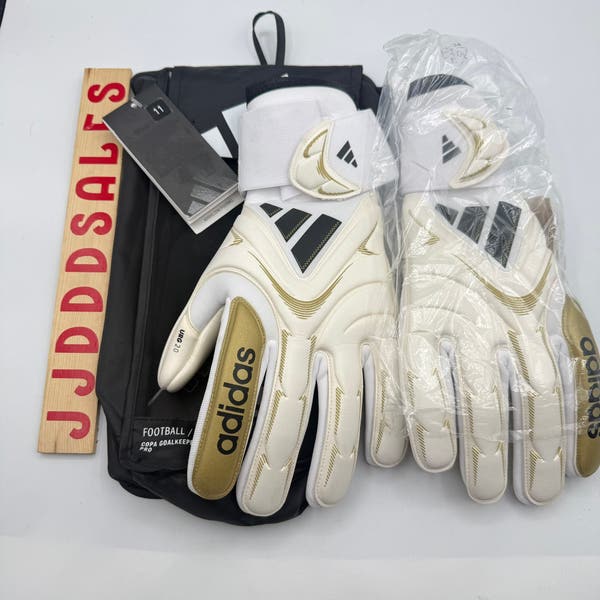 Adidas Copa GL Pro Goalkeeper Gloves White Gold JZ5793 Size 11 URG