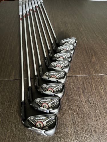 2009 TaylorMade Burner 2.0 Right Handed Iron Set (8 Clubs) 4 -AW - New Grips - Steel Shaft (Used)