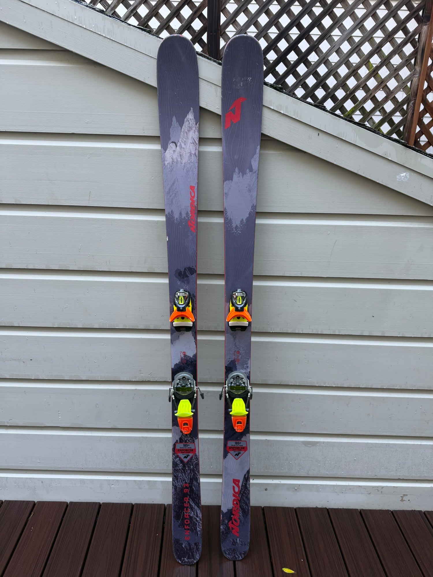 Nordica Enforcer 100 Skis 185, w/ Marker Griffon ID 13 Bindings