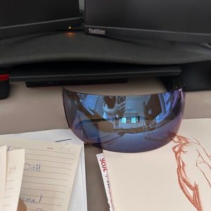 Blue mirror Tron visor