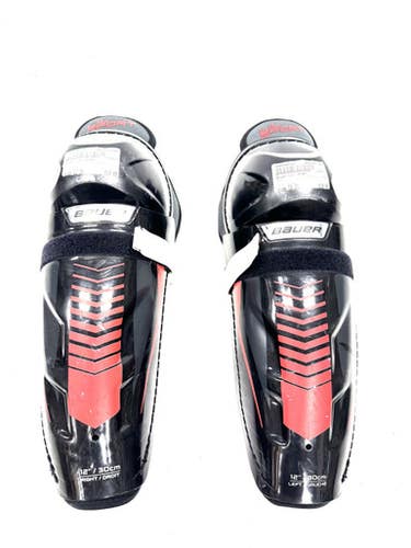Used Bauer LIL SPORT Junior Shin Guards Black 12" 11860-S000302782