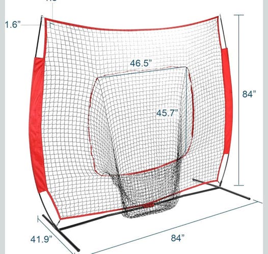 (Used betting net with batting Tee