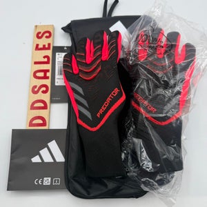 adidas Pred GL Pro Goalkeeper Goalie Soccer Gloves Black Red JF8900 Size 5 NWT

New with Tags