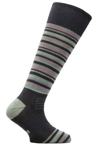 TODDLER KIDS EUROSOCK SKI SUPERLITE OTC SOCKS (CHARCOAL/ROSE) 2XS 11.5-13.5