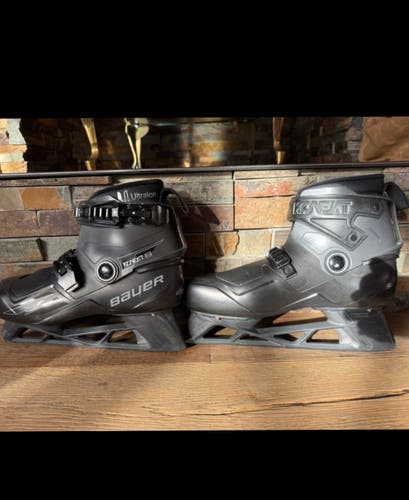 (size 8-8.5)Bauer Konekt 2 goalie skates with pulse ti blades