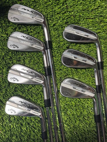 Men's 2021 Callaway Apex pro 21 Right Handed Iron Set Stiff Flex Steel Shaft (Used)