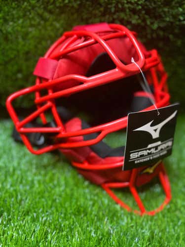 Mizuno Samurai Baseball Catcher's Mask Red (NEW)