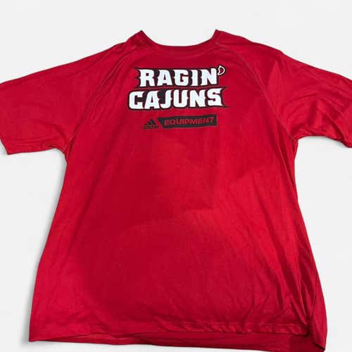 Louisiana Ragin’ Cajuns Adidas Climalite T-Shirt – Red (Men’s XXL / 2XL)