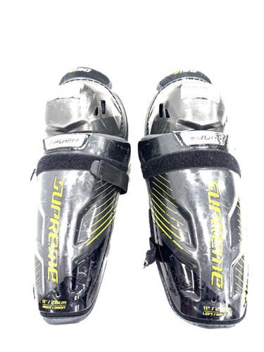 Used Bauer SUPREME S150 Junior Shin Guards Black 11" 11860-S000302411