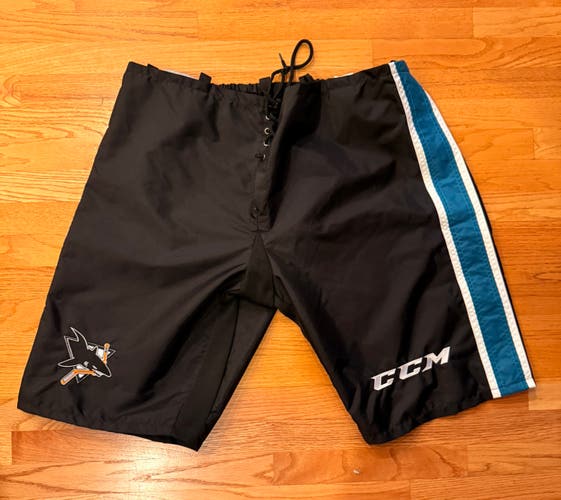 Black XL CCM PP10 San Jose Sharks Heritage Pant Shell (New - No Tags)