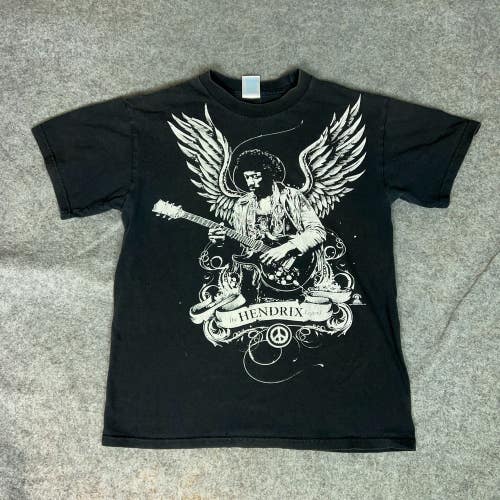 Jimi Hendrix Mens Shirt Medium Black White Tee T Music Band Rock Concert Retro ^